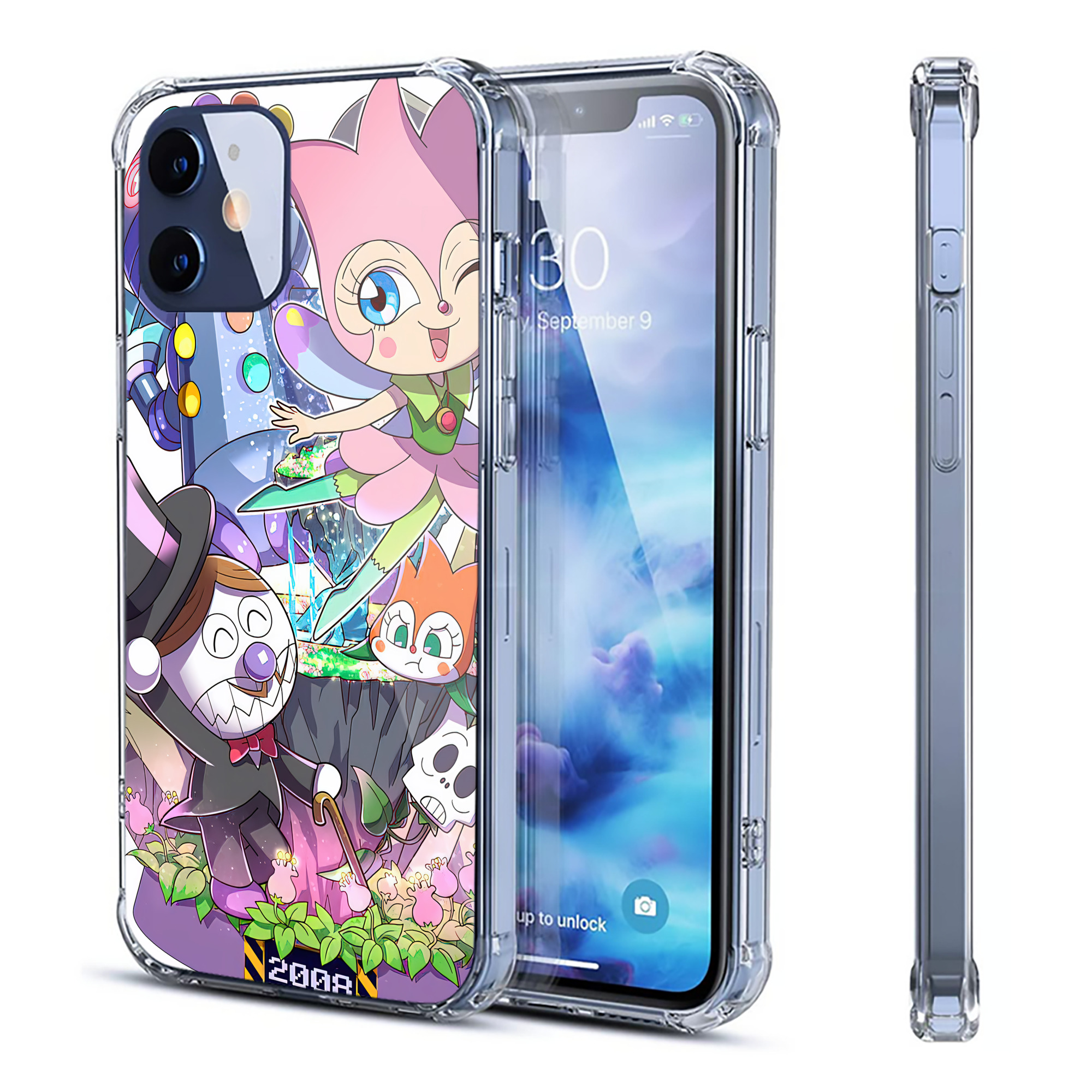 （画像用） アンパンマン Anpanman 【iPhone 12シリーズ対応】透明スマホケース（クリアソフトケース）